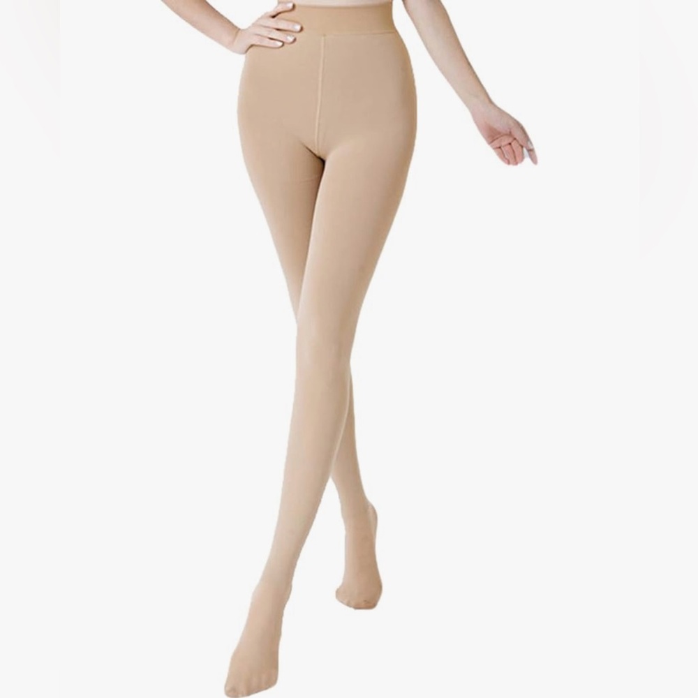 Women's High Waisted Velvet Warm Tights Winter Fleece Lined Thick Leggings Pants